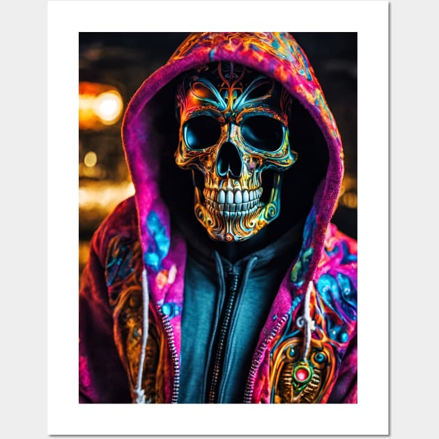 Skeleton wearing hoodie sale